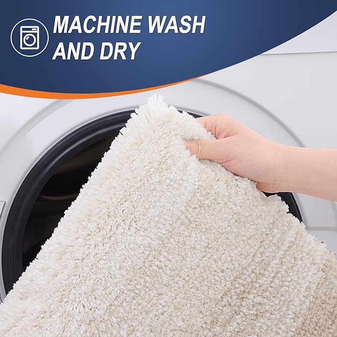 OLANLY Bathroom Rugs Mat 36x24, Extra Soft Absorbent Microfiber Bath Rugs - Image 5