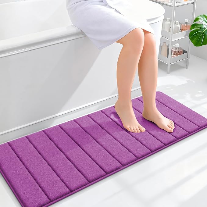 OLANLY Memory Foam Long Bathroom Rugs Runner 47x17, Super Soft Absorbent Bath by OLANLY