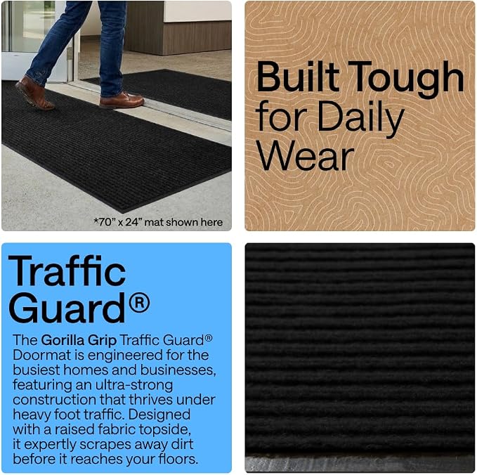 GORILLA GRIP Waterproof Traffic Guard Door Mat, Heavy Duty Entryway Mats - Image 3