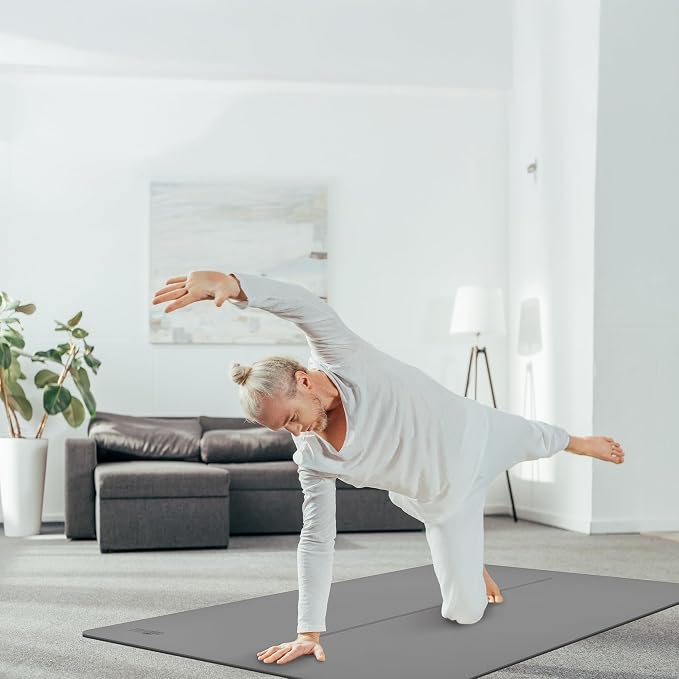Gogokiwi Large Yoga Mat – 1/4" & 1/2" Thick Exercise Mats - Image 2