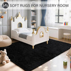 BENRON Fluffy Black Rugs for Living Room Bedroom 4x6, Soft Plush Fuzzy Shaggy - Image 6