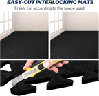 Focusound 20Pcs Sound Absorbing Interlocking Drum Rug, 11.8 x 11.8 x 0.4 inches - Image 5
