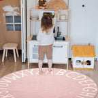 Topotdor Round Kids Play Rug Alphabet Nursery Area Rug Extra Large Soft - Image 7