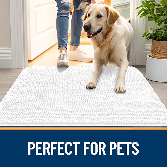 OLANLY Dog Door Mat for Muddy Paws 44x24, Absorbs Moisture and Dirt, Absorbent - Image 6