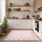 Washable 3x5 Indoor Entryway Rug, Solid Pink Non Slip Rugs - Image 8