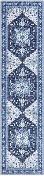 Yamaziot Washable Runner Rug, 2x8 Non-Slip Boho Vintage Hallway Rug Runner - Image 2