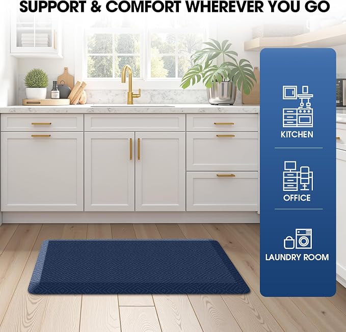 Mattitude Kitchen Mat Cushioned Anti-Fatigue Floor Mat Water Resistant Non-Slip - Image 7