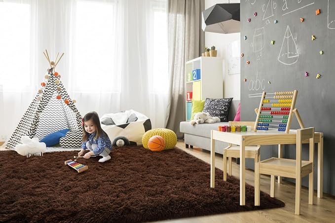 TWINNIS Super Soft Shaggy Rugs Fluffy Carpets, 5x8 Feet, Indoor Modern Plush - Image 4