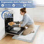 UKISS 9/10 Marble-Pattern Extra Thick Cushioned Kitchen Mat, Non-Slip - Image 4