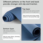 Extra Wide Yoga Mat 72" x 32", 6mm Non Slip TPE Exercise Mat - Image 3