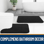 OLANLY Toilet Rugs U-Shaped 20x20, Extra Soft Absorbent Chenille Contour - Image 7