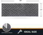 PURRUGS Dirt Trapping Door Mat 24" x 70", Non-Slip Machine Washable Entry Rug - Image 2