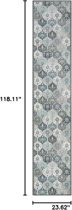 Lahome Moroccan Hallway Runner Rug Non Slip, 2x10 Washable Runner Rugs - Image 2