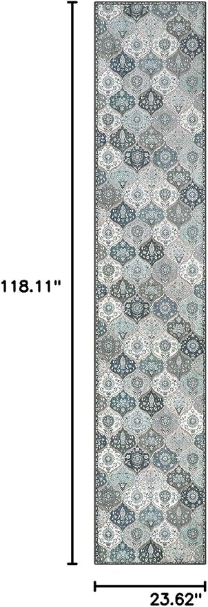 Lahome Moroccan Hallway Runner Rug Non Slip, 2x10 Washable Runner Rugs - Image 2