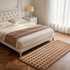 Coffee Rabbit Plush Rug 2'x6', Fluffy Shaggy Area Rug - Image 3