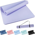 Extra Wide Yoga Mat 72" x 32", 6mm Non Slip TPE Exercise Mat by wimwum