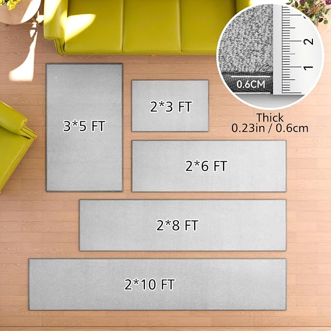 AREDO Runner Rug with Non Slip Rubber Backing, Washable Soft Floor Carpet - Image 2