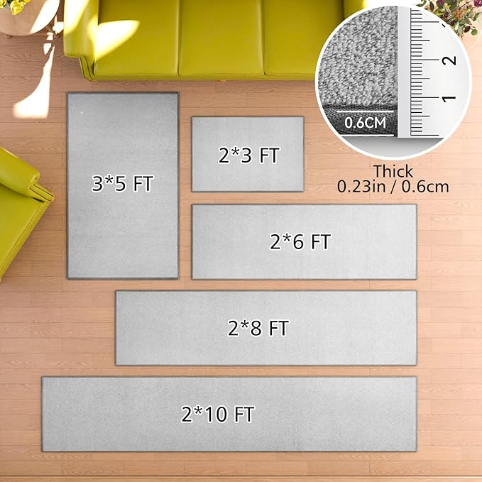 AREDO Runner Rug with Non Slip Rubber Backing, Washable Soft Floor Carpet - Image 2