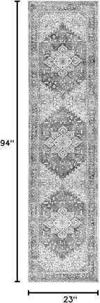 Yamaziot Washable Runner Rug, 2x8 Non-Slip Boho Vintage Hallway Rug Runner - Image 2