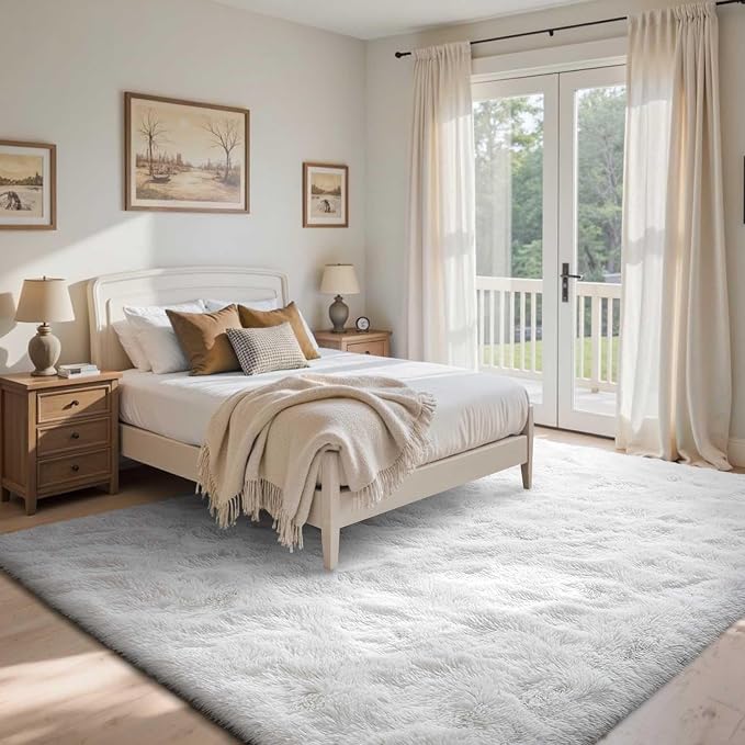 4x6 Ft Shag Rugs for Bedroom Living Room, Ultra Soft Fluffy Furry Area Rugs for - Image 2