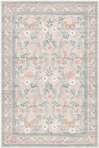 Rugxara Pink Floral 5x7 Washable Area Rug, Vintage Boho Non Slip, Low Pile Rugs - Image 10