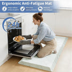 UKISS 9/10 Marble-Pattern Extra Thick Cushioned Kitchen Mat, Non-Slip - Image 4