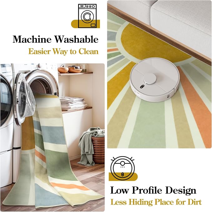 STARUIA Sun 8x10 Washable Area Rugs - Image 4