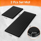 TranquilRelax 2-Piece Anti-Fatigue Kitchen Mats, Cushioned Non-Slip Waterproof - Image 2