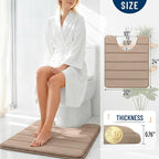 OLANLY Memory Foam Toilet Rugs U Shaped 24x20, Super Soft Absorbent Contour - Image 4