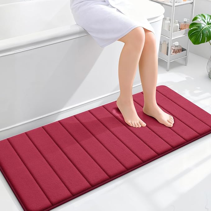 OLANLY Memory Foam Long Bathroom Rugs Runner 47x20, Super Soft Absorbent Bath by OLANLY