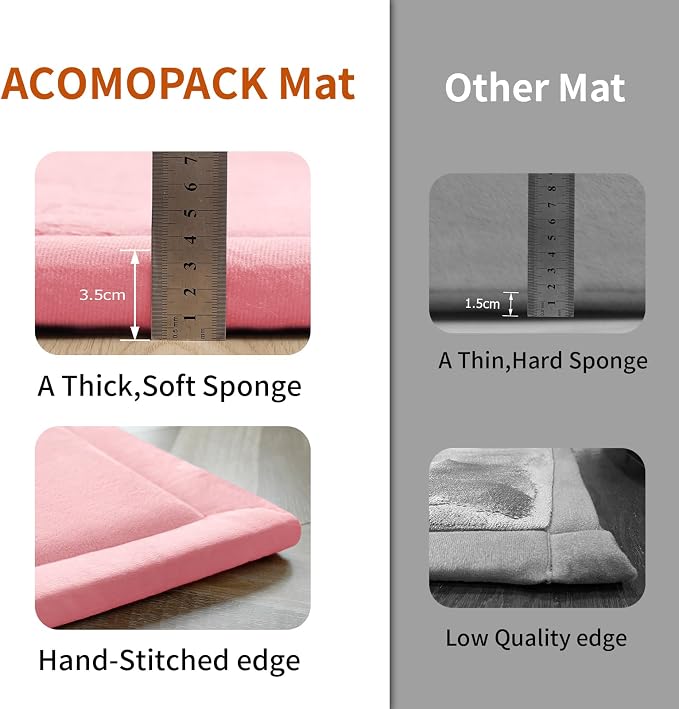 ACOMOPACK Baby Play Mat for Floor, 1.3" Thick Memory Foam Area Rug for Living - Image 4