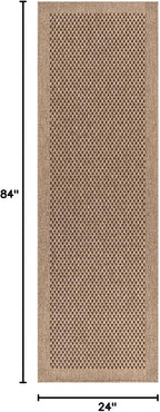 CAMILSON Indoor and Outdoor Runner Rug Natural Sisal Boho Woven Design - Image 2