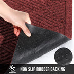 HIYARD Durable Front Door Mat, Absorbent Muddy Dirt Resist Welcome Door Mats - Image 4