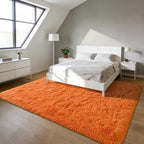 Andecor Shag Area Rug for Living Room, 4x6 Feet Orange Soft Fluffy Indoor Plush - Image 8