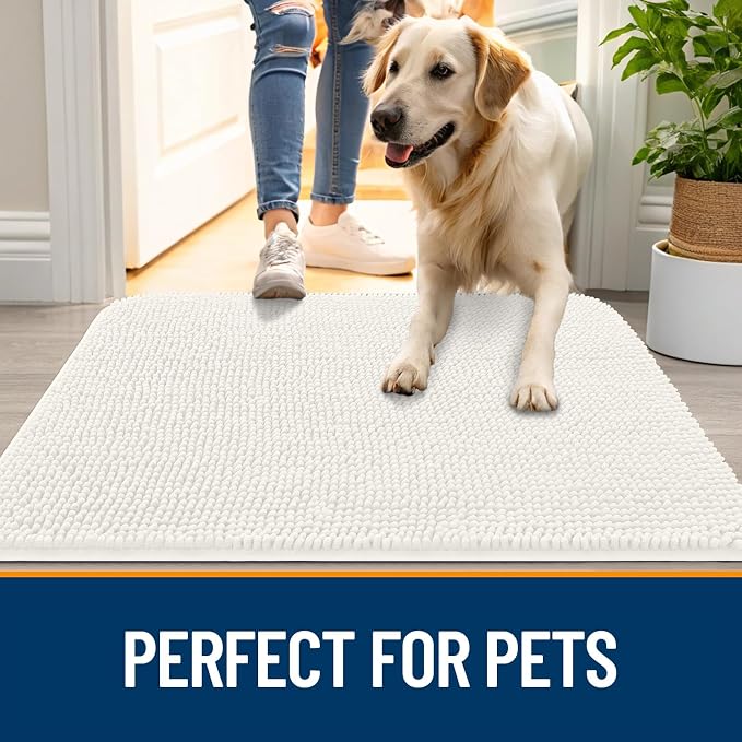 OLANLY Dog Door Mat for Muddy Paws 44x32, Absorbs Moisture and Dirt, Absorbent - Image 6