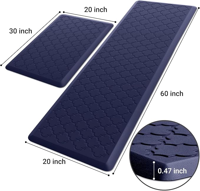 Kitchen Mat Cushioned Anti-Fatigue Floor Mat Water Resistant Non-Skid Kitchen - Image 2