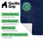 GORILLA GRIP Bath Rug Mat 44x26, Soft Absorbent Chenille, Quick Dry Microfiber - Image 2