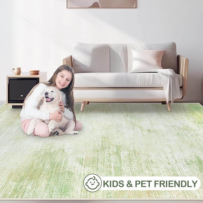 Area Rugs 5x7 Living Room: Washable Rug Modern Abstract Rugs Soft Non Slip - Image 5