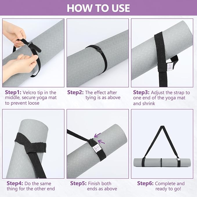 Yoga Mat Carrier Strap, Adjustable Thick Straps Sling - Image 7