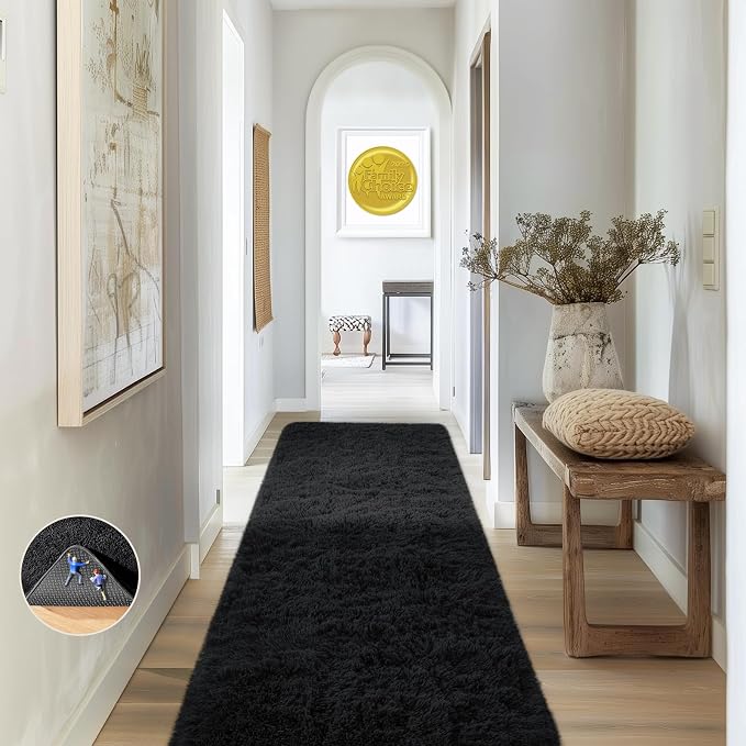 Ophanie 2x8 Runner Rug for Hallway, Upgrade Non-Slip Fluffy Soft Bedside Rugs by Ophanie