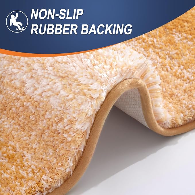 OLANLY Luxury Toilet Rugs U-Shaped 24x20, Extra Soft and Absorbent Microfiber - Image 5