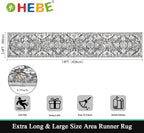 HEBE Hallway Runner Rug 2'8''x14' Washable Vintage Distressed Area Rugs Non - Image 2