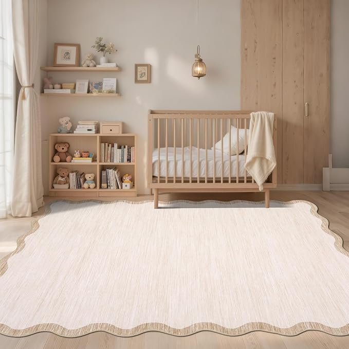 GarveeHome Scalloped Large Living Room Area Rug 6x9 - Image 2