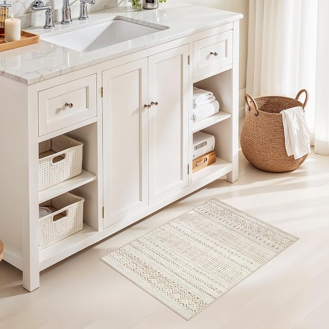 cotiled Washable 2x3 Entryway Rug: Washable Boho Rugs - Image 5