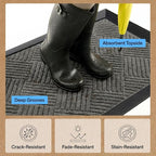 GORILLA GRIP 100% Waterproof All-Season WeatherMAX Doormat, US Designed Natural - Image 5