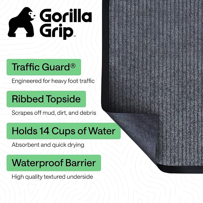 GORILLA GRIP Waterproof Traffic Guard Door Mat, Heavy Duty Entryway Mats - Image 2