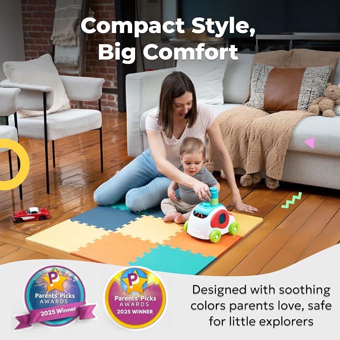 MioTetto Baby Play Mat, Comfortable Playtime Mat – Portable Foam Floor Tiles - Image 7