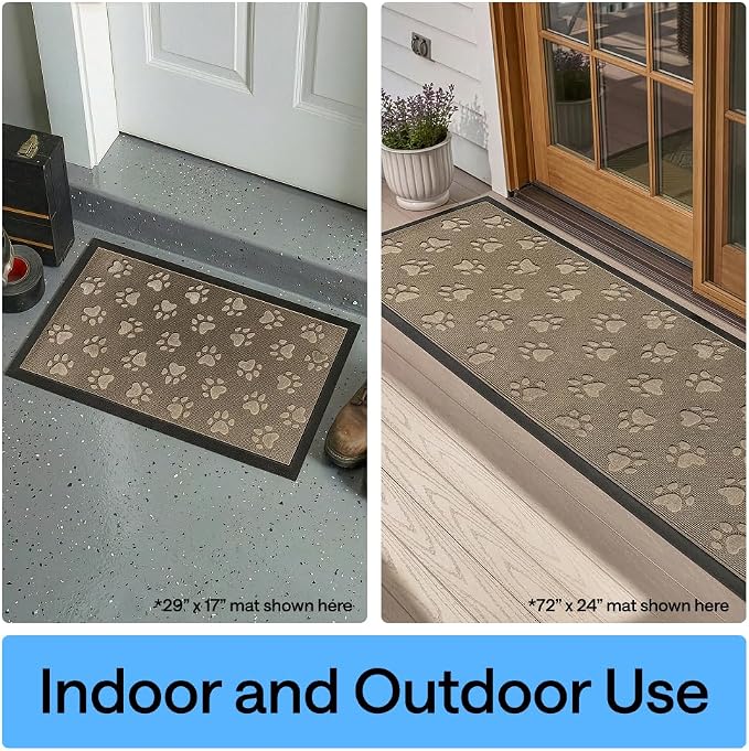 GORILLA GRIP 100% Waterproof All-Season WeatherMAX Doormat, US Designed Natural - Image 9