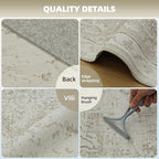 Washable Rugs 8x10 Area Rugs for Living Room, Ultra Soft Faux Wool Retro Carpets - Image 2