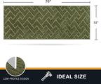 PURRUGS Dirt Trapping Door Mat 32" x 70", Non-Slip Machine Washable Entry Rug - Image 2